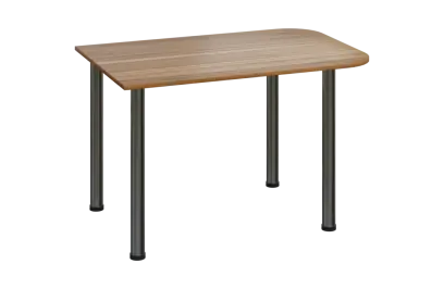 EJH 1 - 120 přístavba jednací, kovová podnož chrom, deska 18 mm, ořech světlý